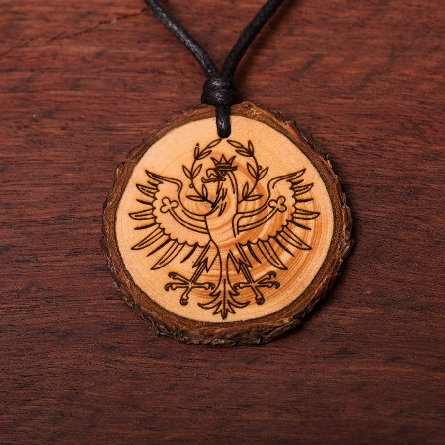 Tiroler Adler Kette Holzschmuck aus Naturholz / Anhänger