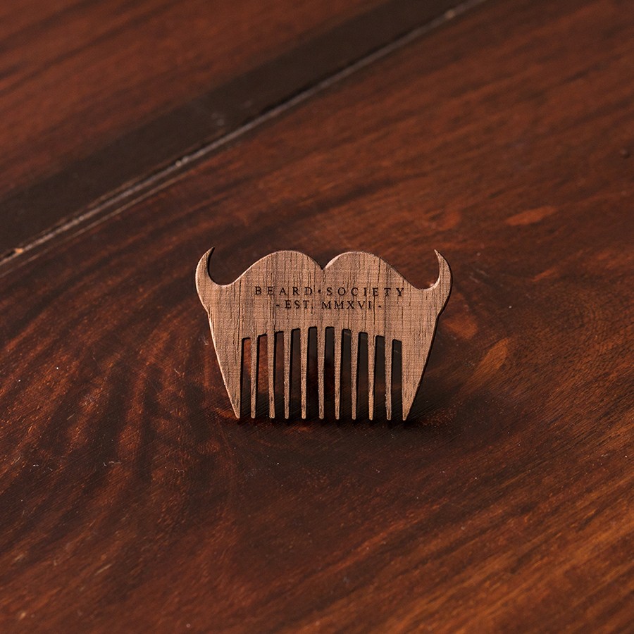 Little Mustache  Holzschmuck aus Naturholz / Anhänger