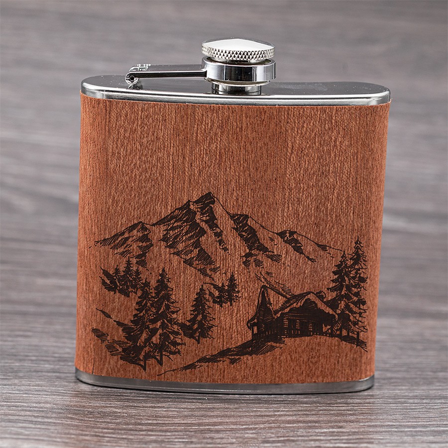 Alm am Berg  Holzschmuck aus Naturholz / Anhänger