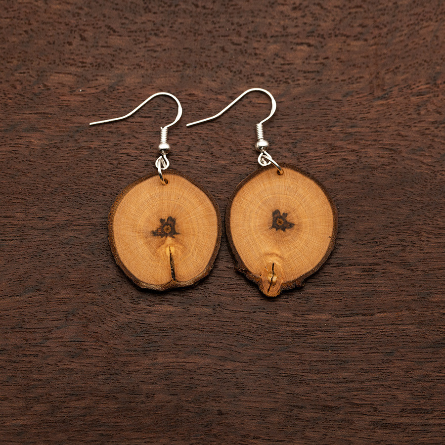 Apfel 4850 Ohrringe Holzschmuck aus Naturholz / Anhänger