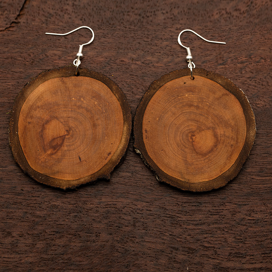 Birne 4856 Ohrringe Holzschmuck aus Naturholz / Anhänger