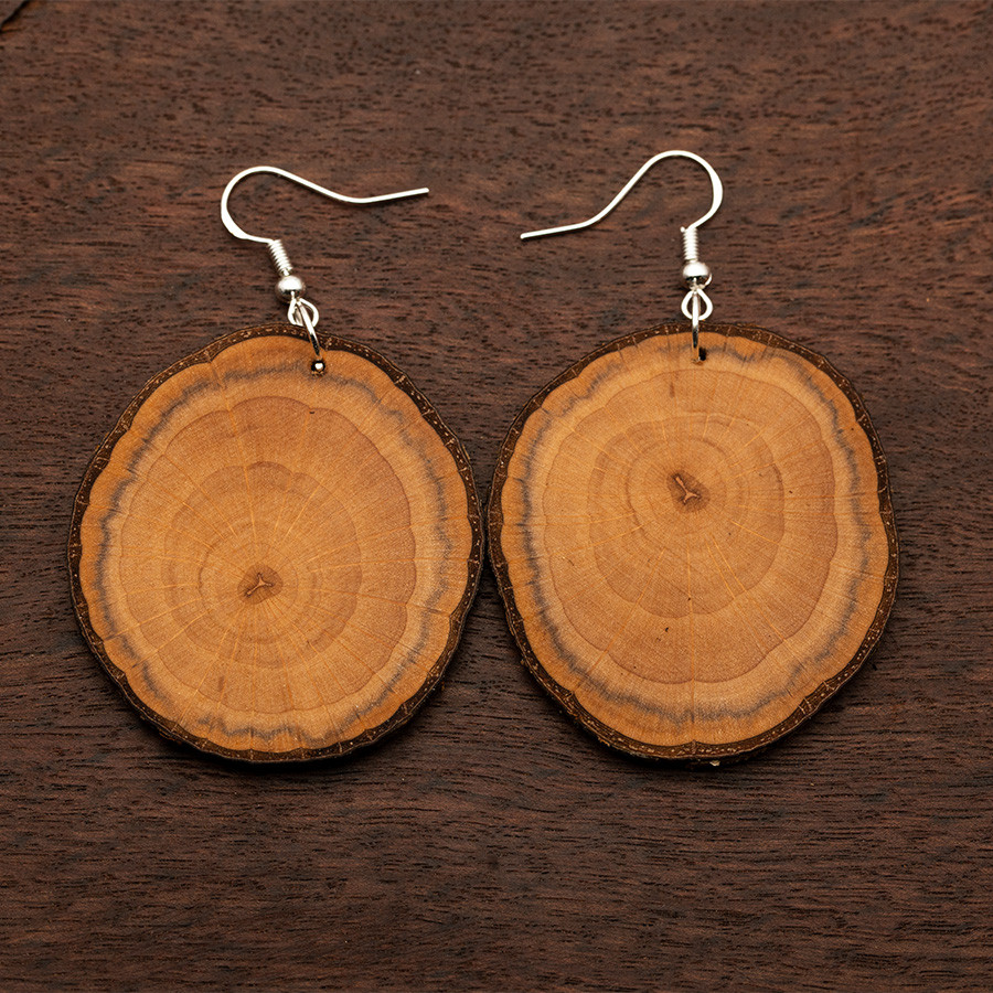 Erle 4866 Ohrringe Holzschmuck aus Naturholz / Anhänger