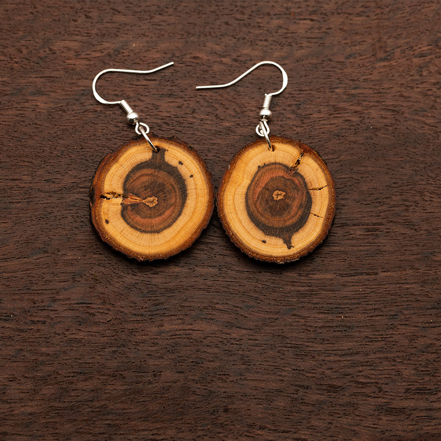 Marille 4884 Ohrringe Holzschmuck aus Naturholz / Anhänger