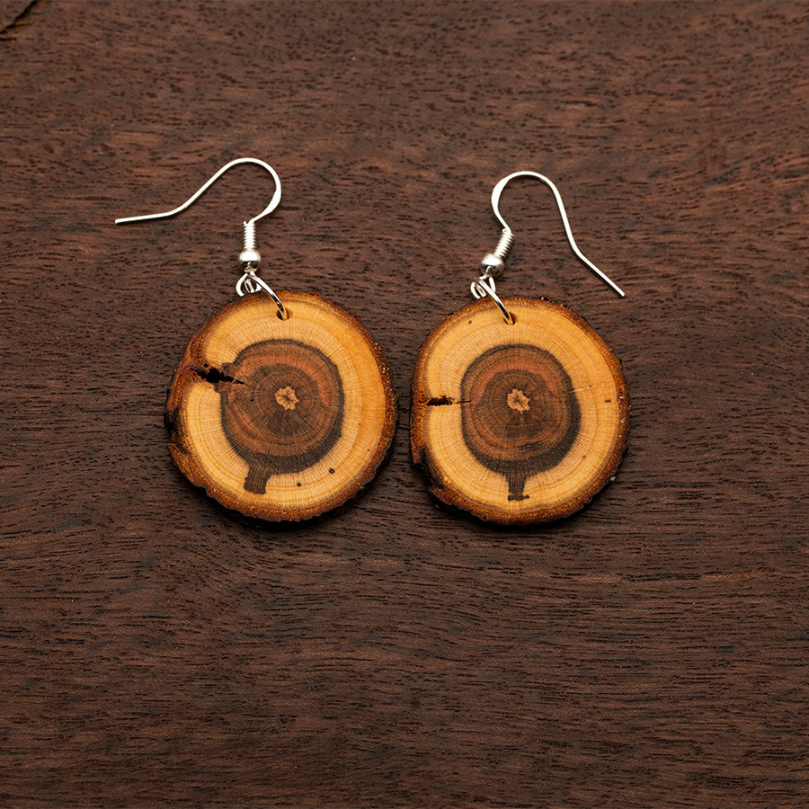 Marille 4886 Ohrringe Holzschmuck aus Naturholz / Anhänger