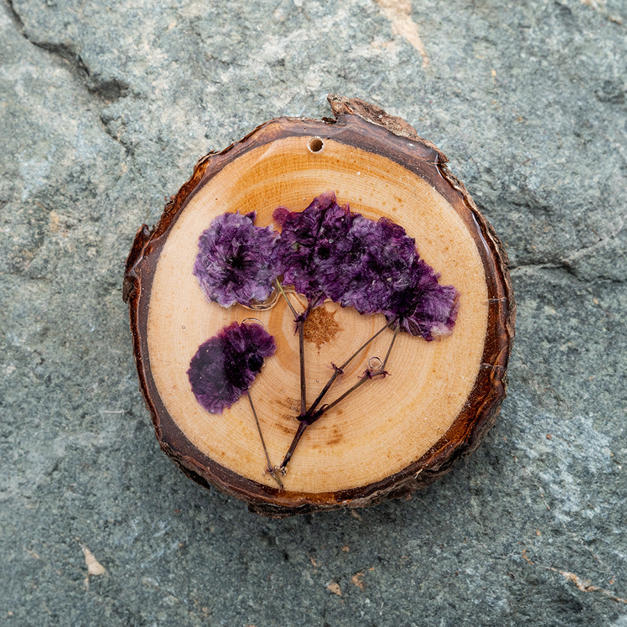 Zirbenblüte 5339 Kette Holzschmuck aus Naturholz / Anhänger