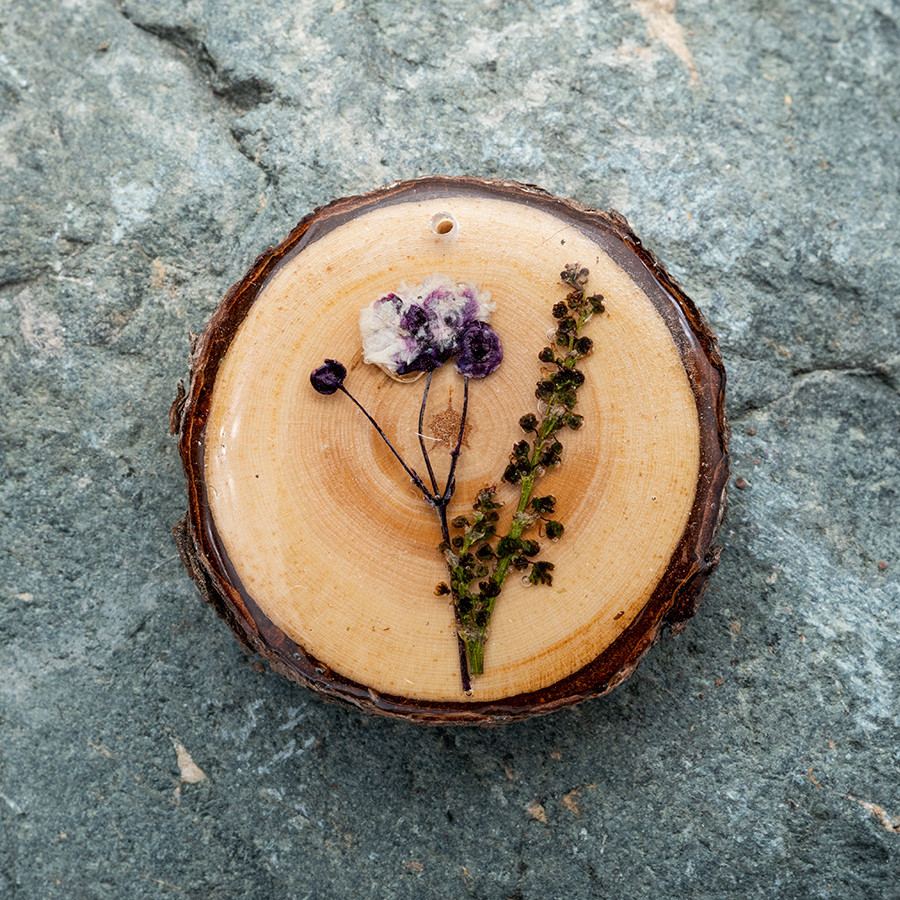 Zirbenblüte 5345 Kette Holzschmuck aus Naturholz / Anhänger