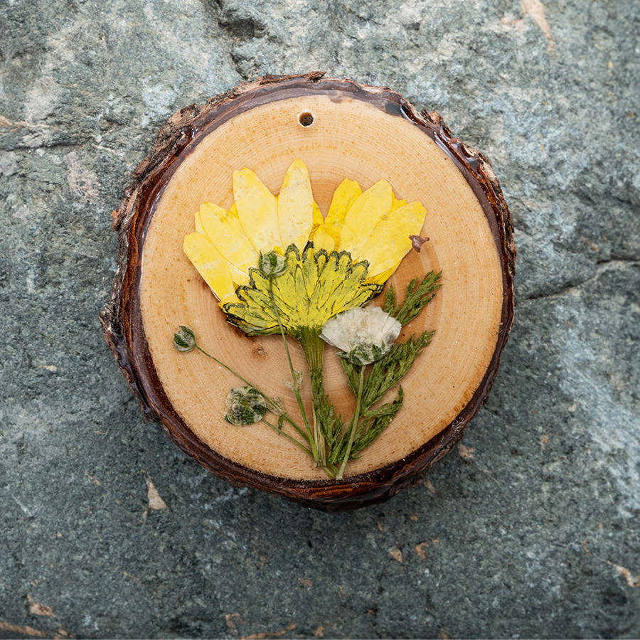 Zirbenblüte 5347 Kette Holzschmuck aus Naturholz / Anhänger