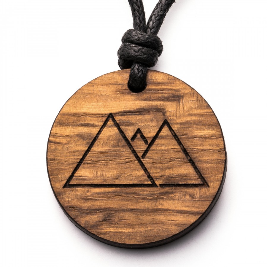 Berge Kette Holzschmuck aus Naturholz / Anhänger